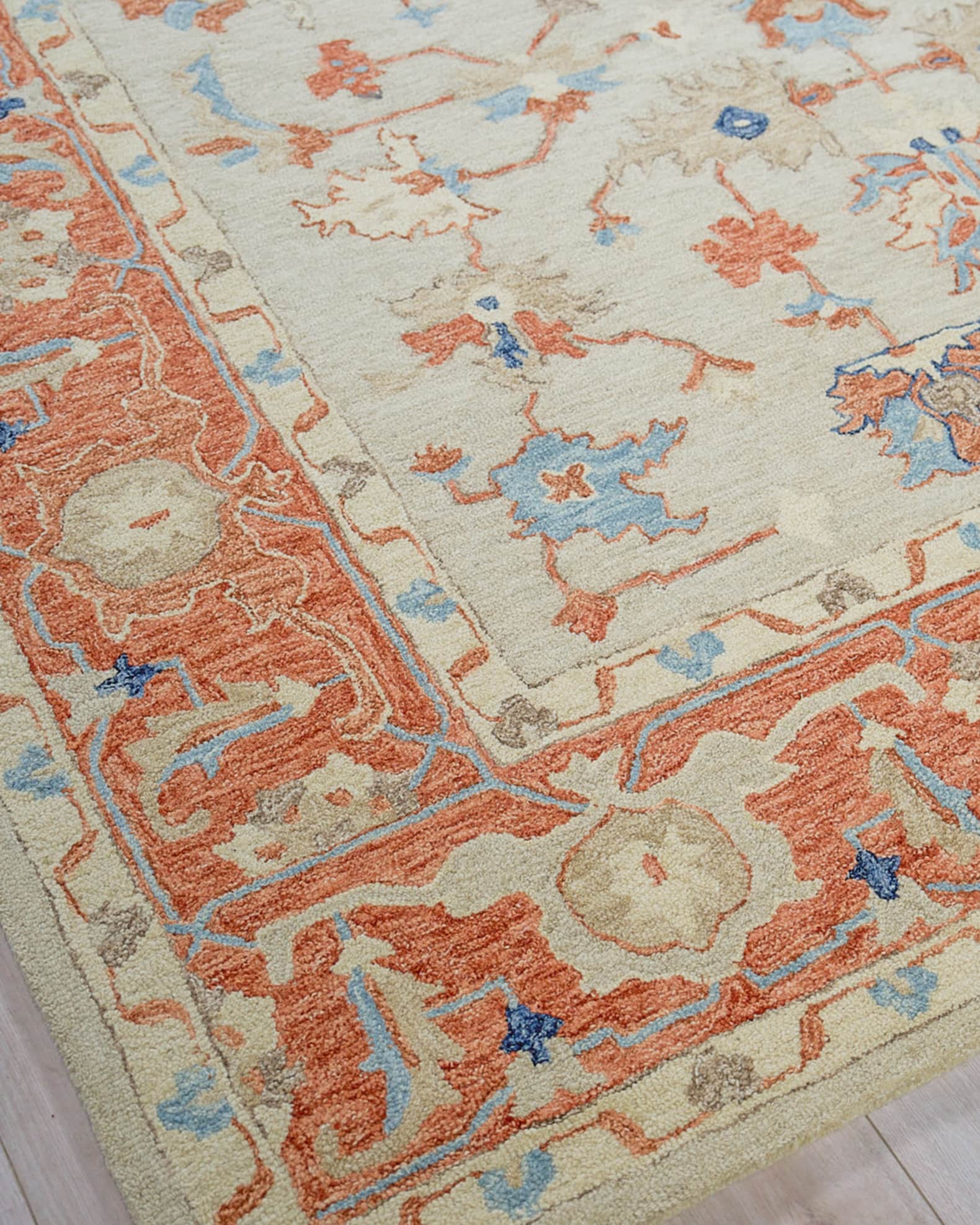 Exquisite Rugs Richmond Serapi Hand-Tufted Beige/Rust Rug, 8' x 10 ...