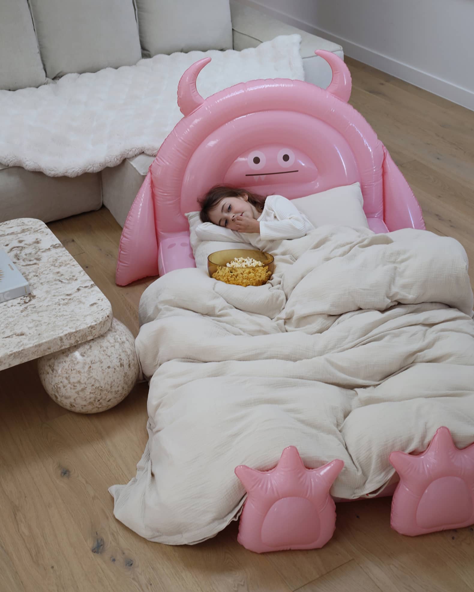 SUNNYLiFE Kid's Monster Inflatable Sleepover Bed