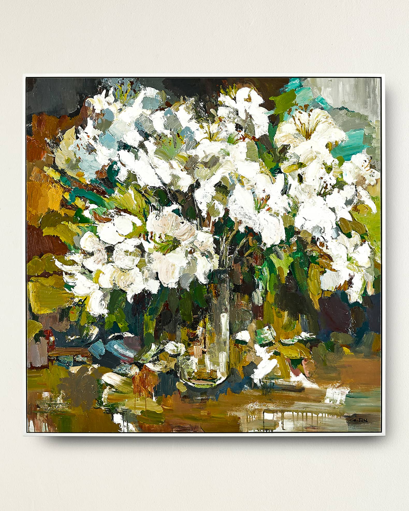 John-Richard Collection "Elegant Still Life" Original Oil Painting on Canvas by Gu Feng