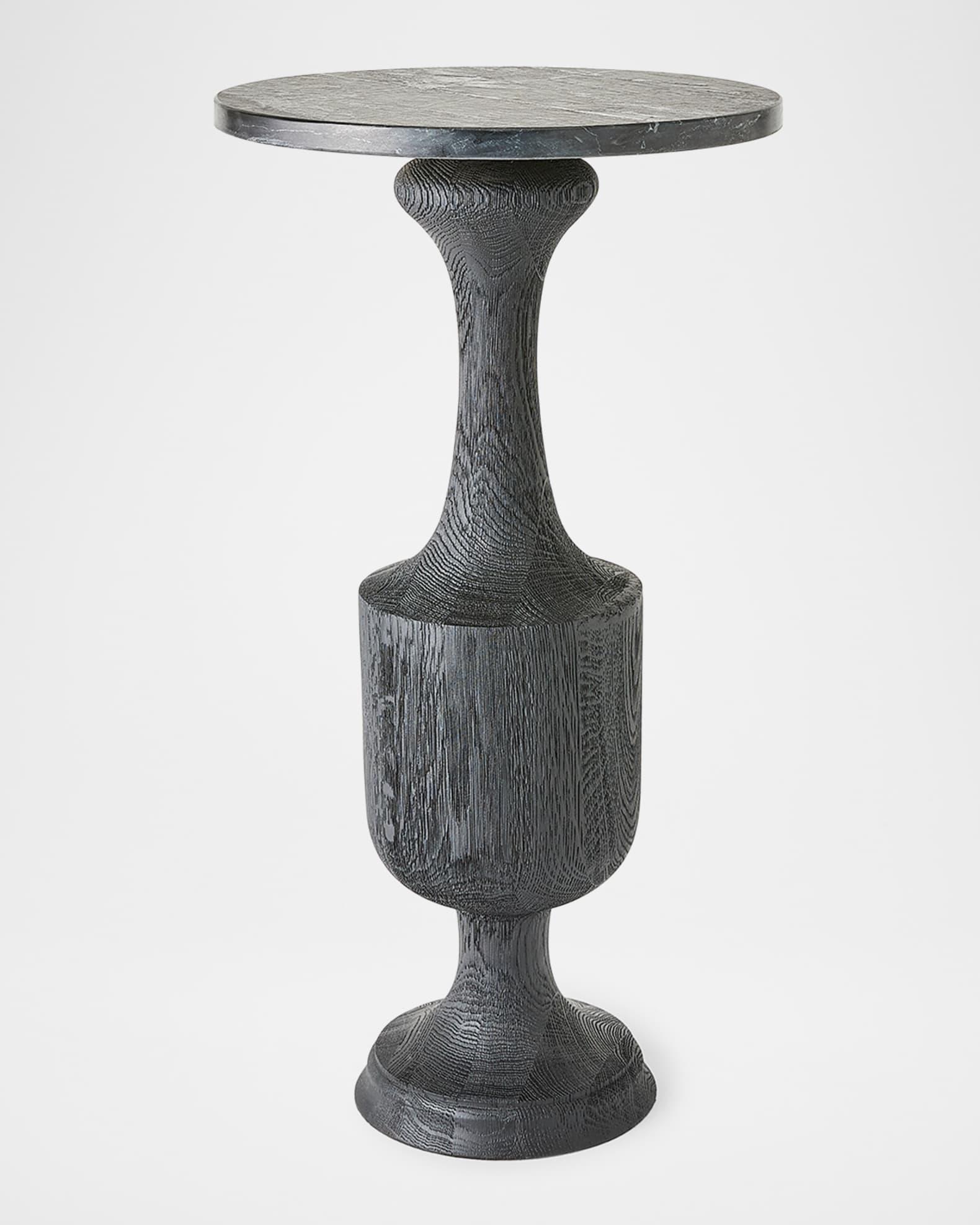 Global Views Vessel 29" Side Table, Black