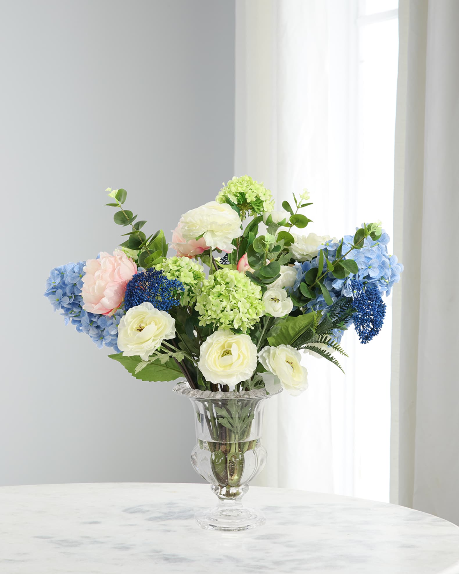 John-Richard Collection Whimsical Delight 22" Faux Floral Arrangement in Glass Vase