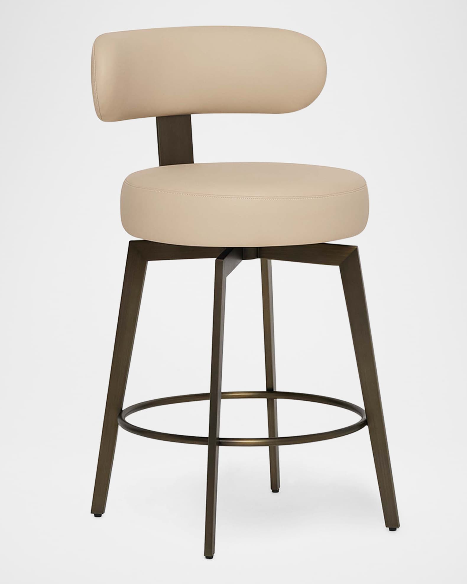 Interlude Home Clermont Vegan Leather 25" Counter Stool