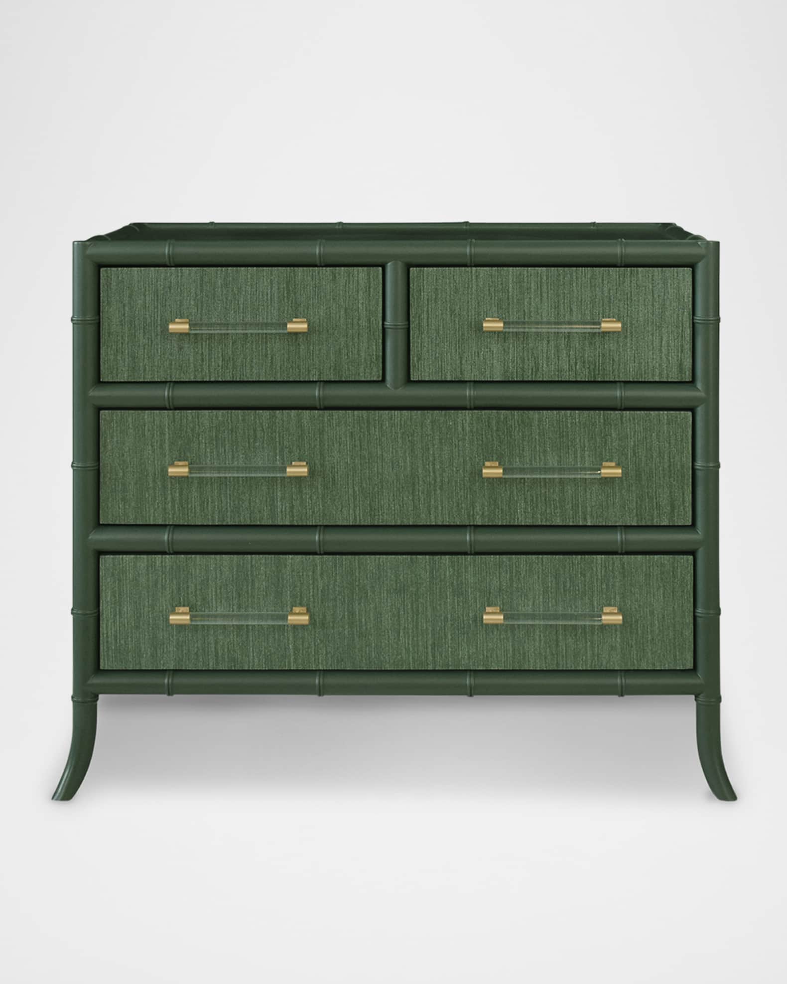 Worlds Away Beckett 4-Drawer Chest, Green