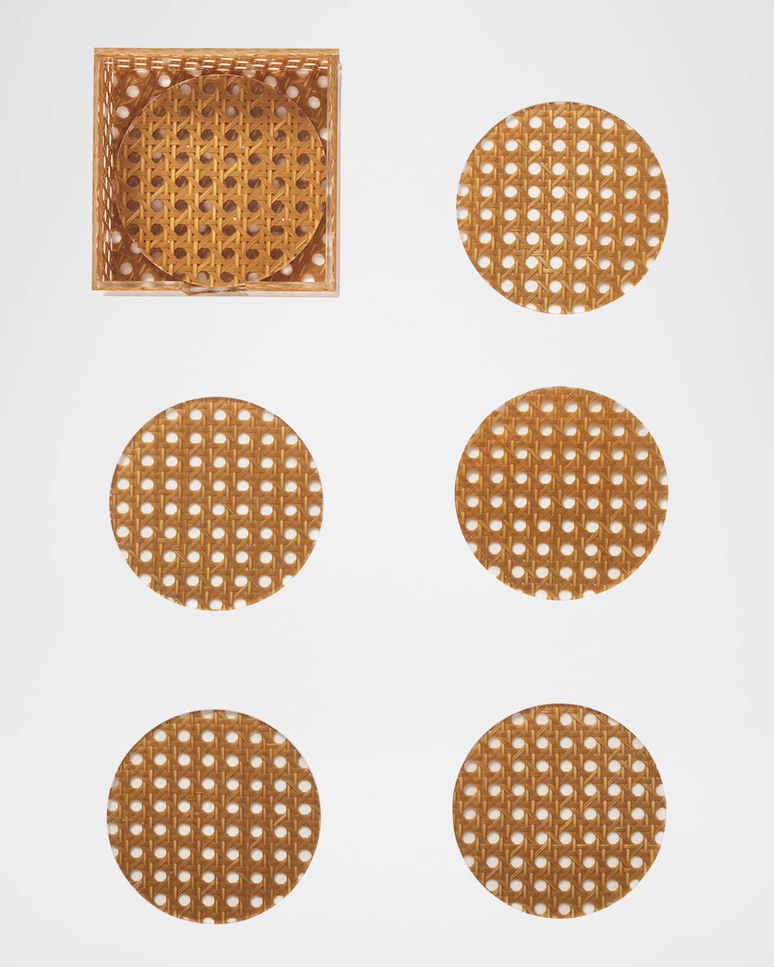 Kim Seybert Reed Acrylic Coasters, Set of 6