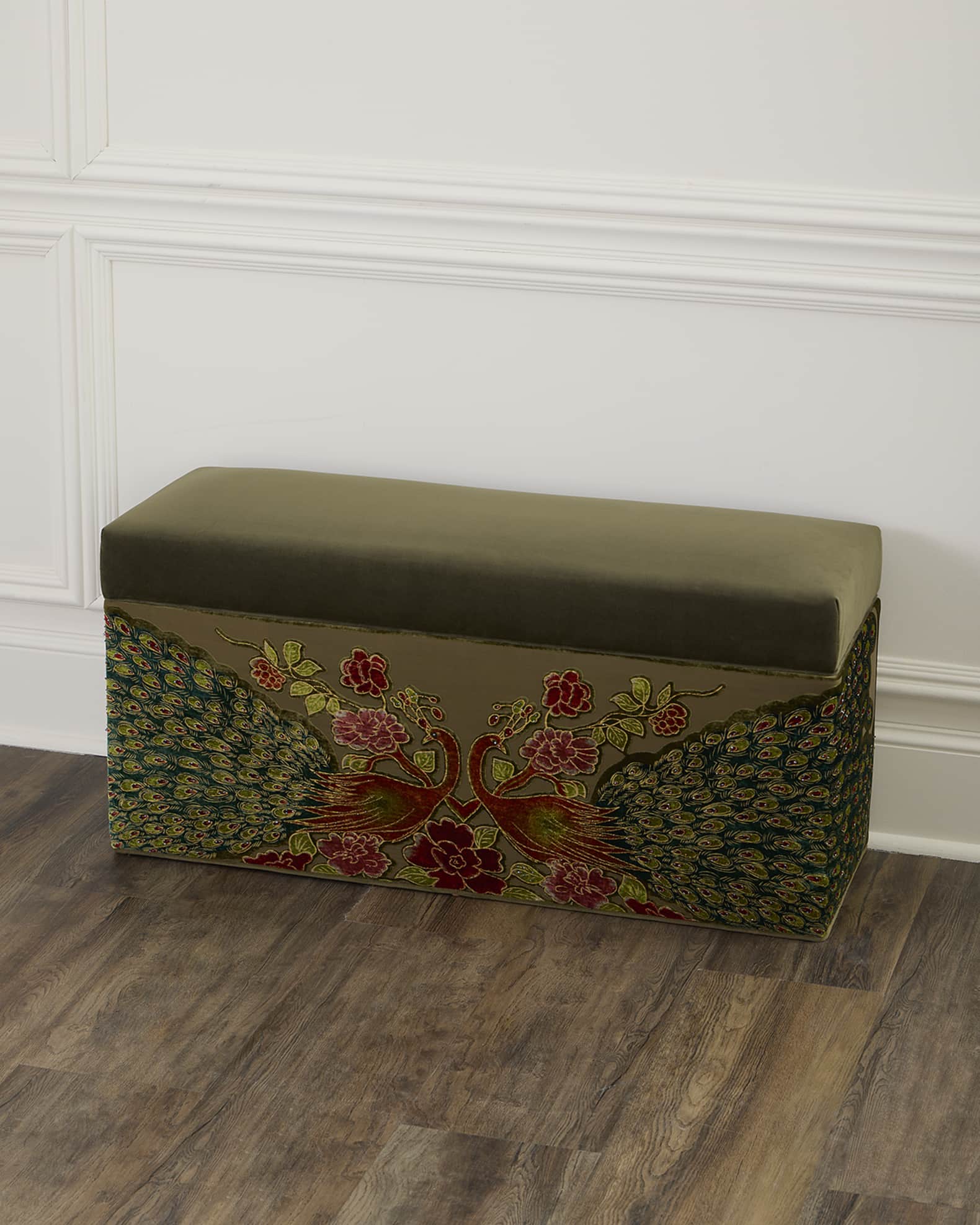 Haute House Peacock Refined Simplicity Storage Bench