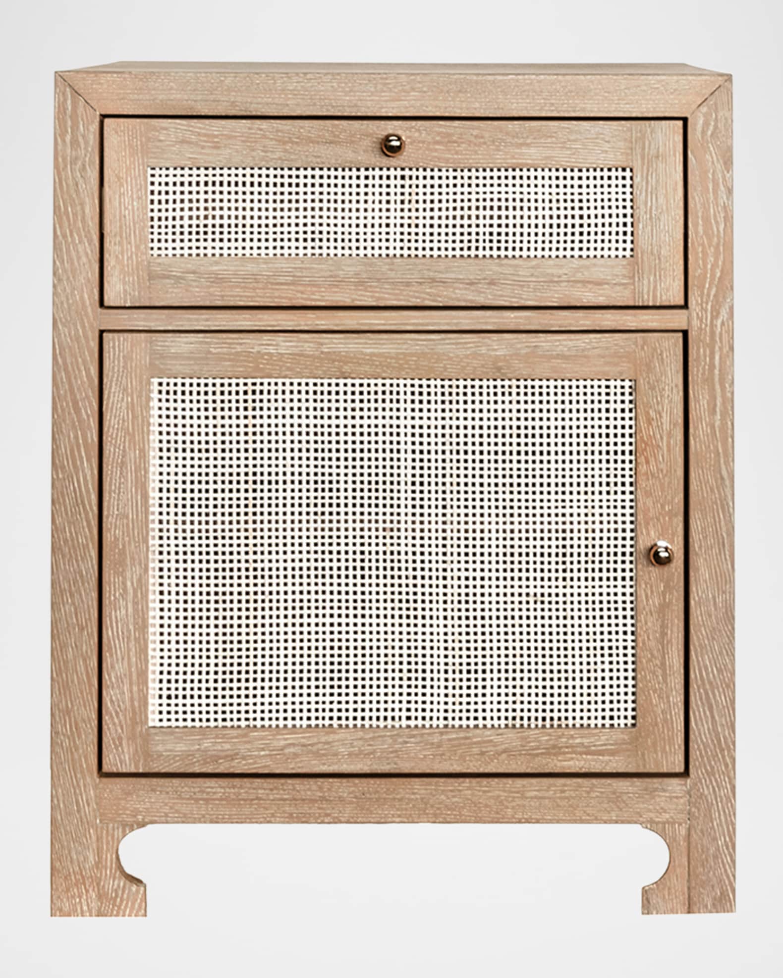 Worlds Away Ruth Cane Nightstand