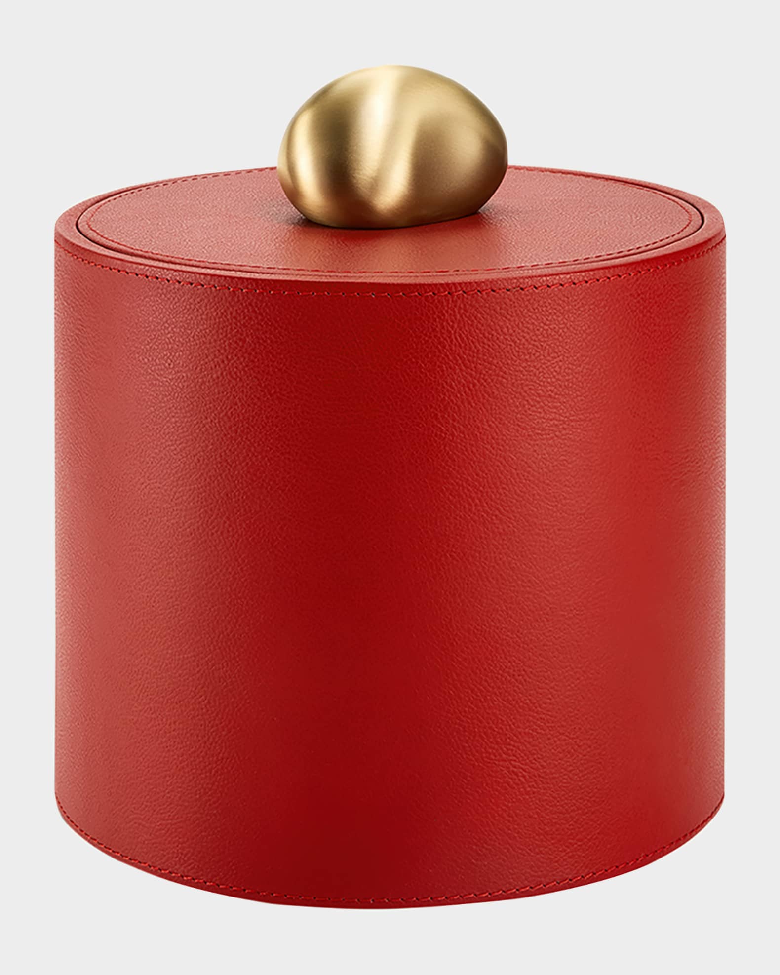 Assouline Pebble Tall Leather Trinket Box