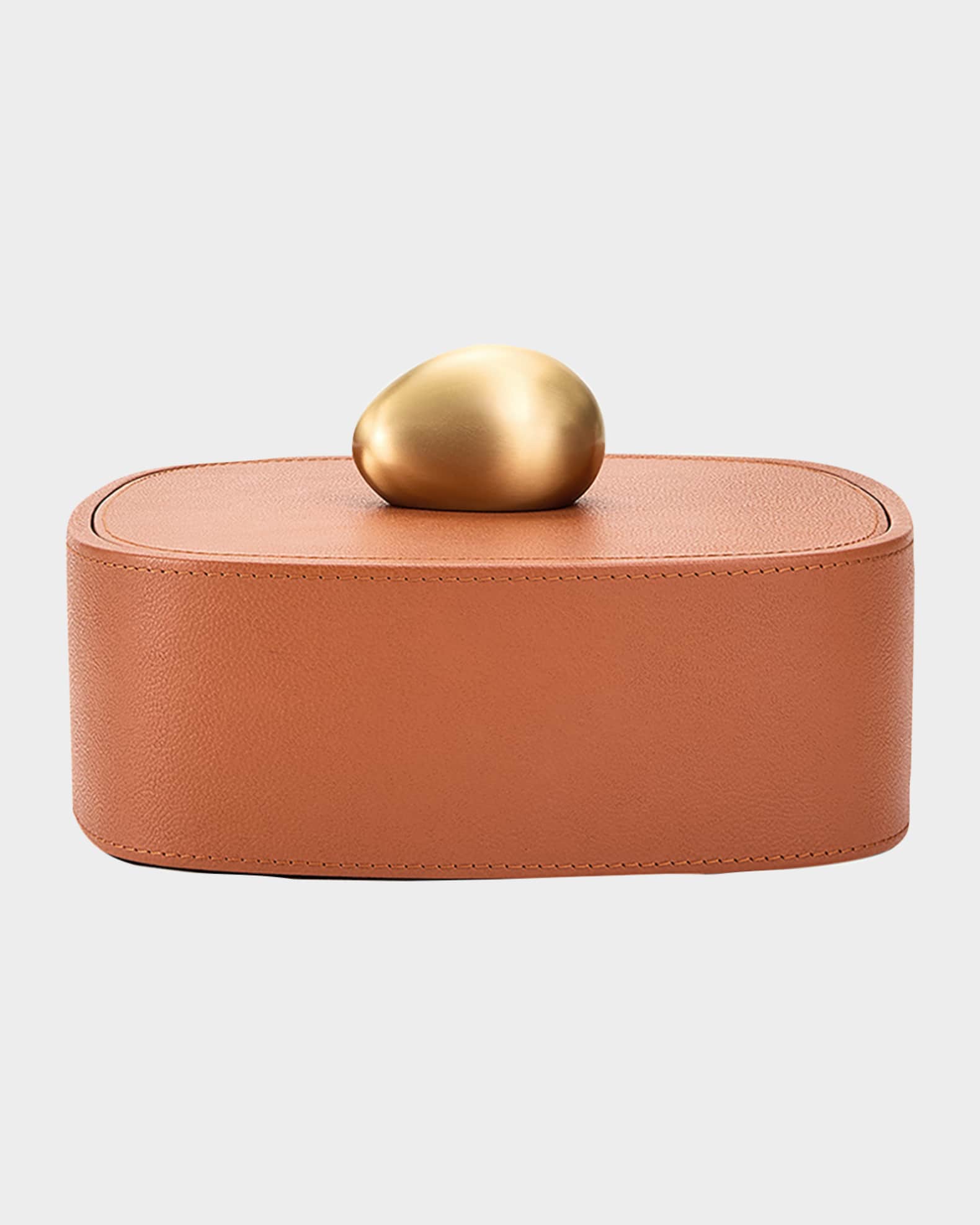 Assouline Pebble Square Leather Trinket Box
