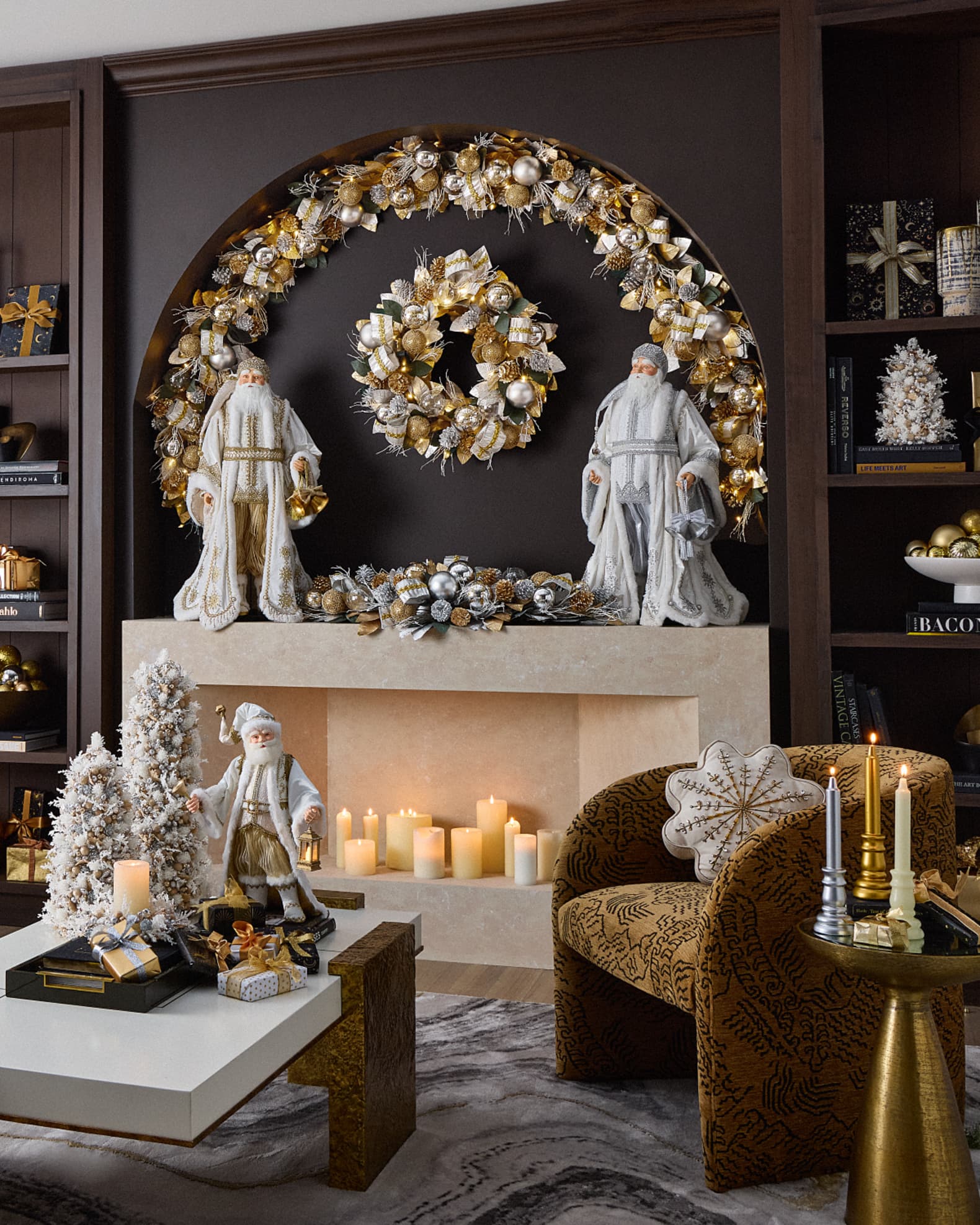  Gold Wreath クリスマスリース インテリアぬいぐるみ Amazon.com: Garveehome 24 in Christmas Wreath With Lights for