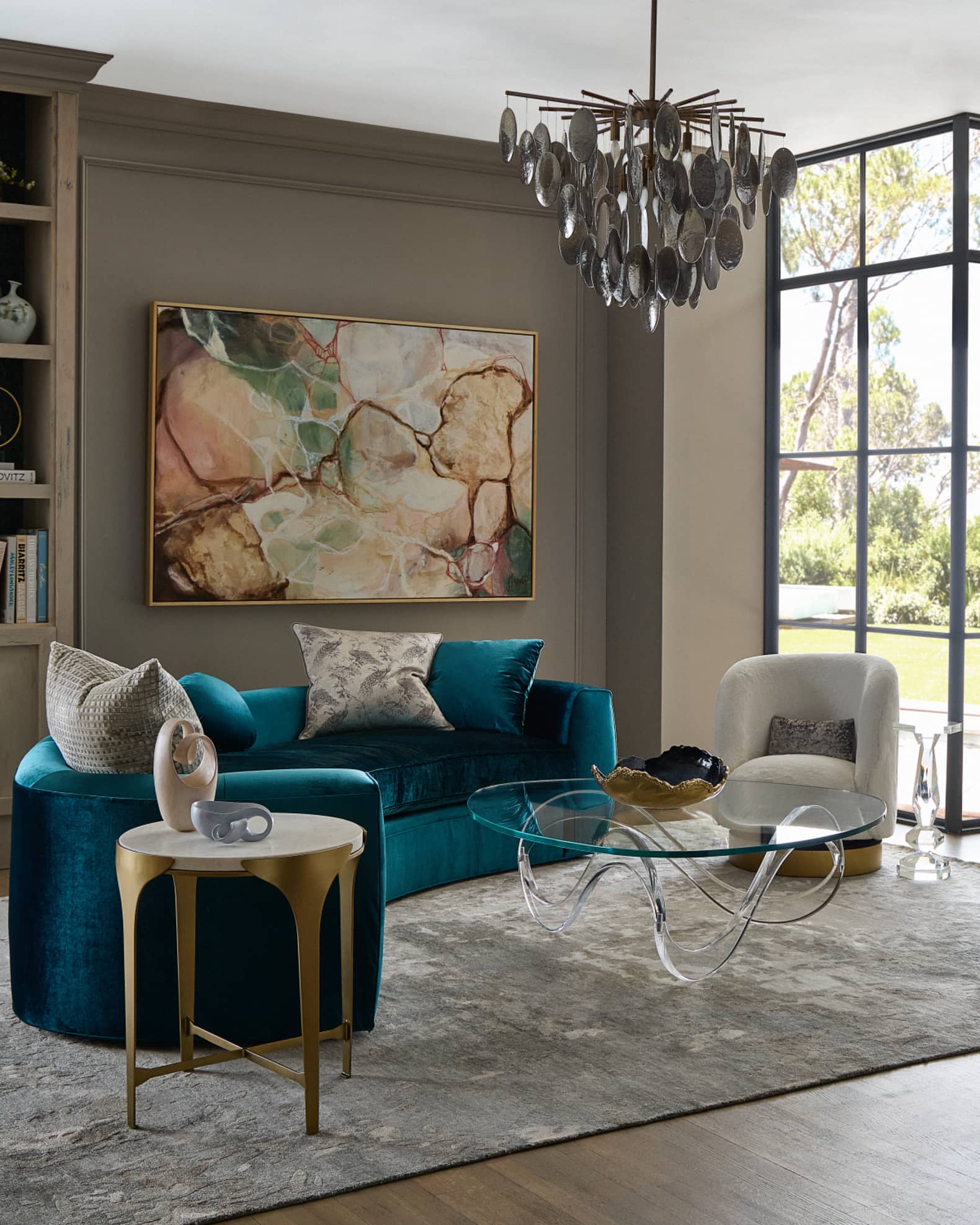 Haute House Carmen Peacock Sofa, 122" Horchow