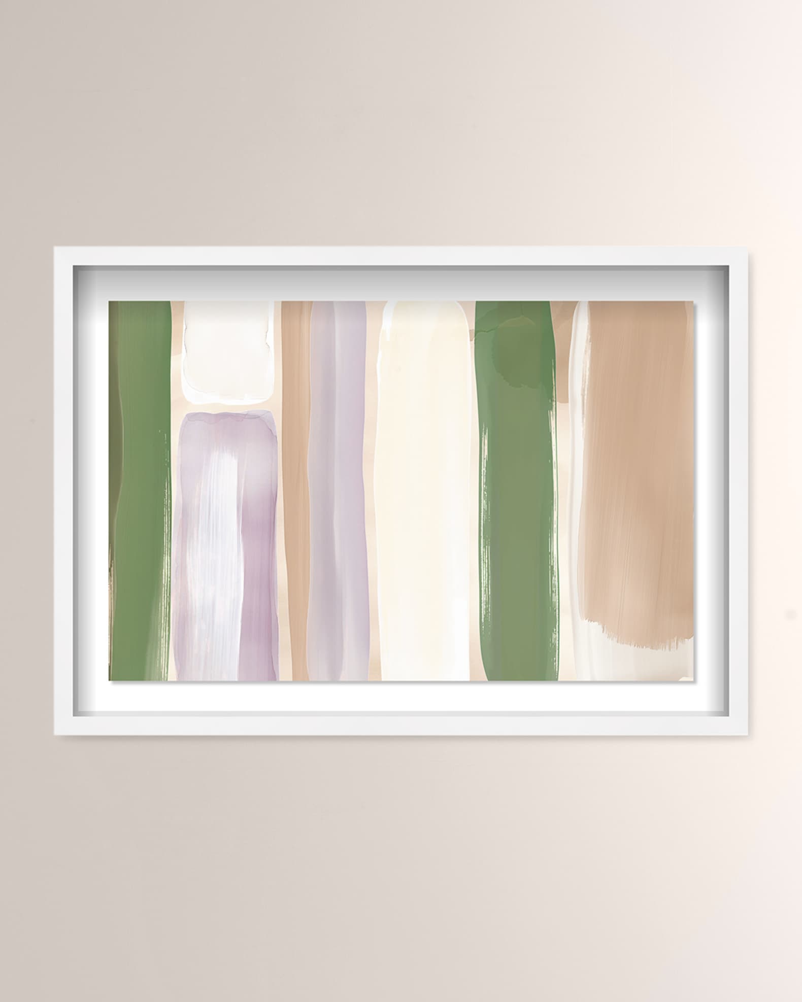 The Oliver Gal Artist Co. "White and Green I" Framed Wall Art Print by Maira Kalman 