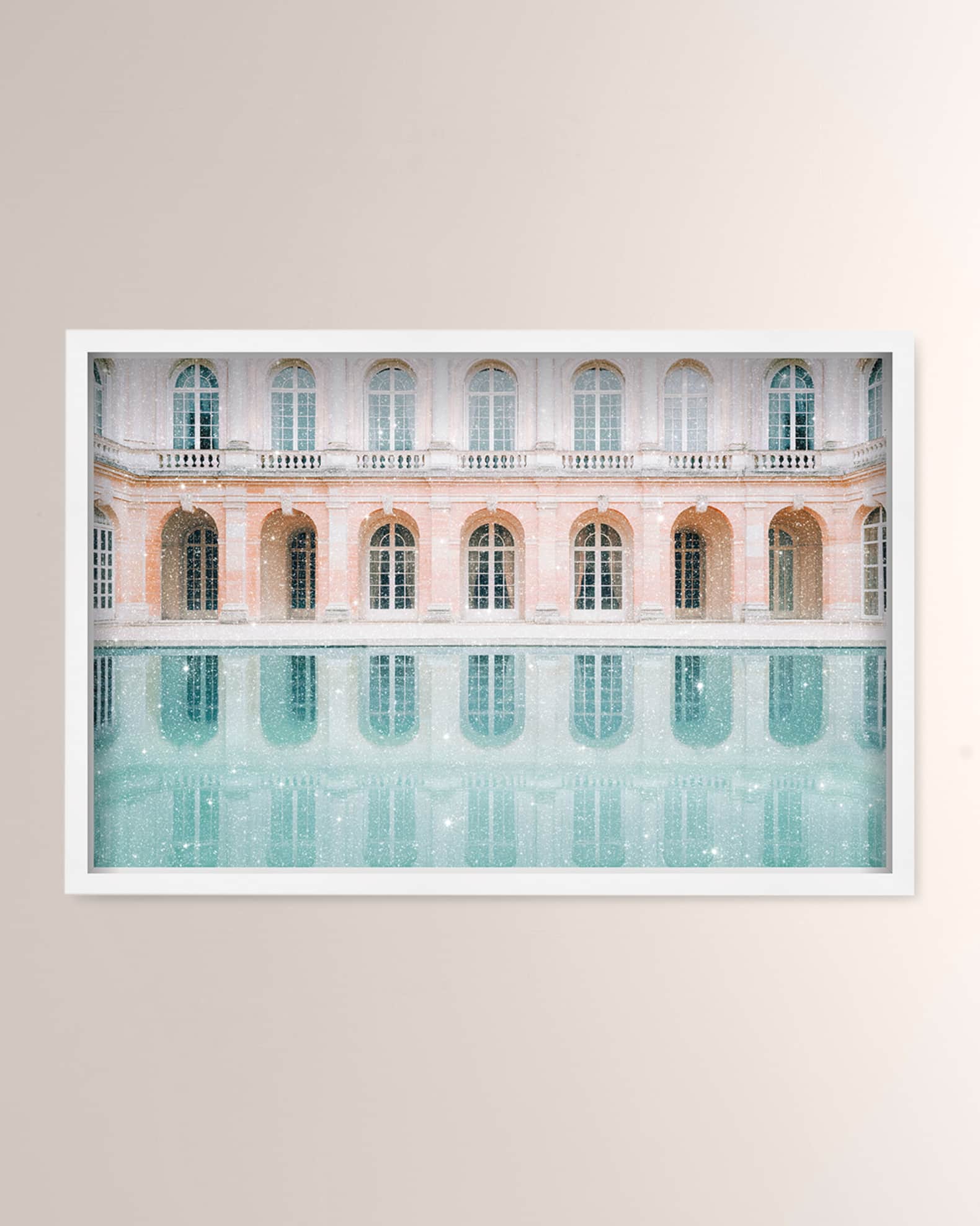 The Oliver Gal Artist Co. "Palace Dreamy Pond" Hand-Embellished Art Print