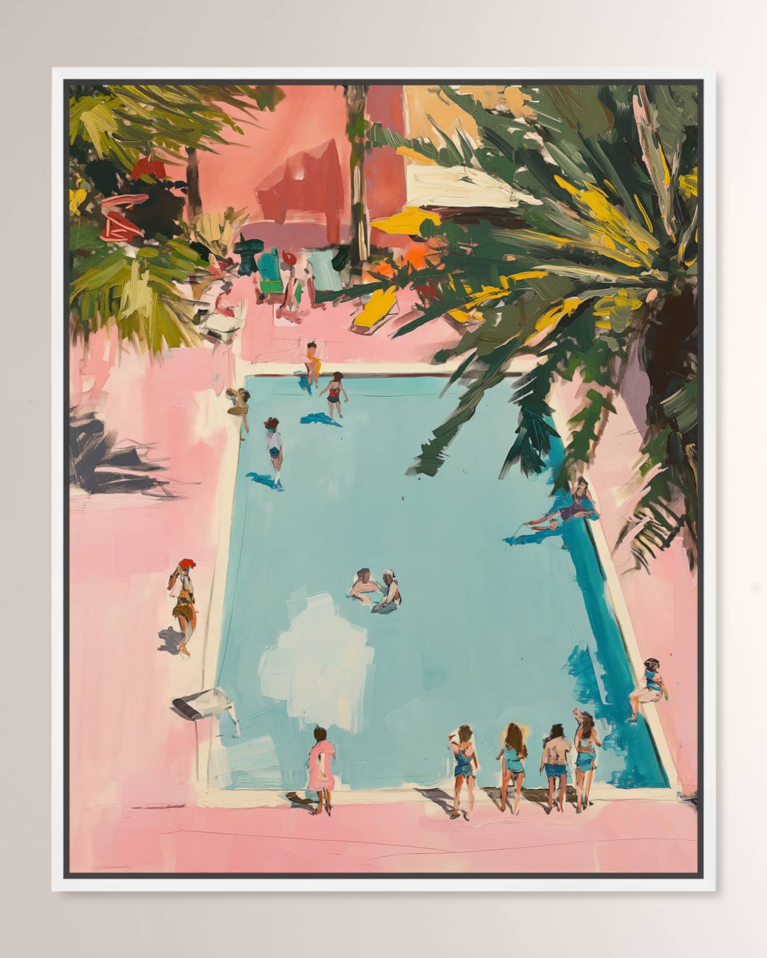 The Oliver Gal Artist Co. "Poolside Palette" Framed Art Print on Acrylic