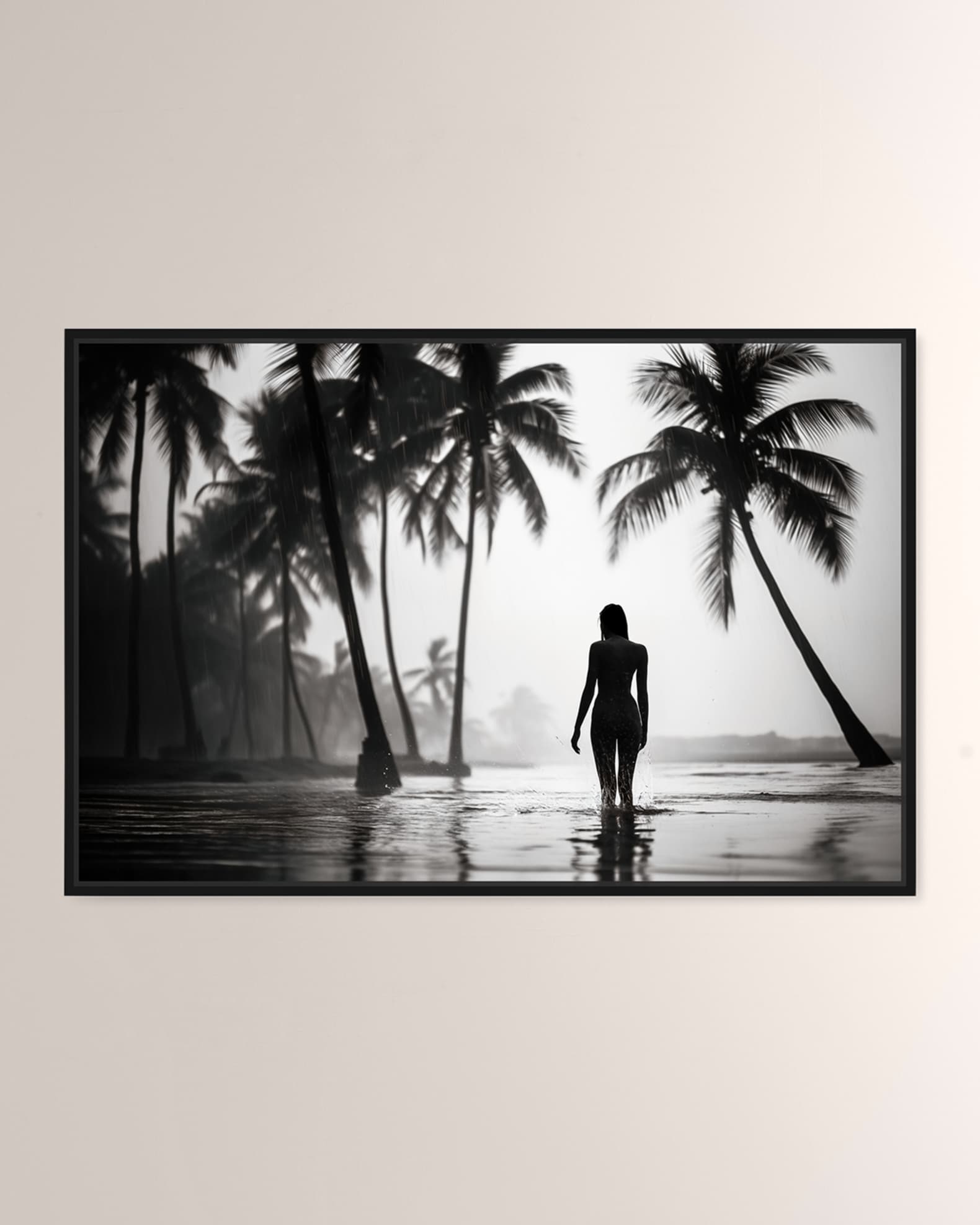 The Oliver Gal Artist Co. "Tahitian Void Beach" Framed Art Print on Acrylic