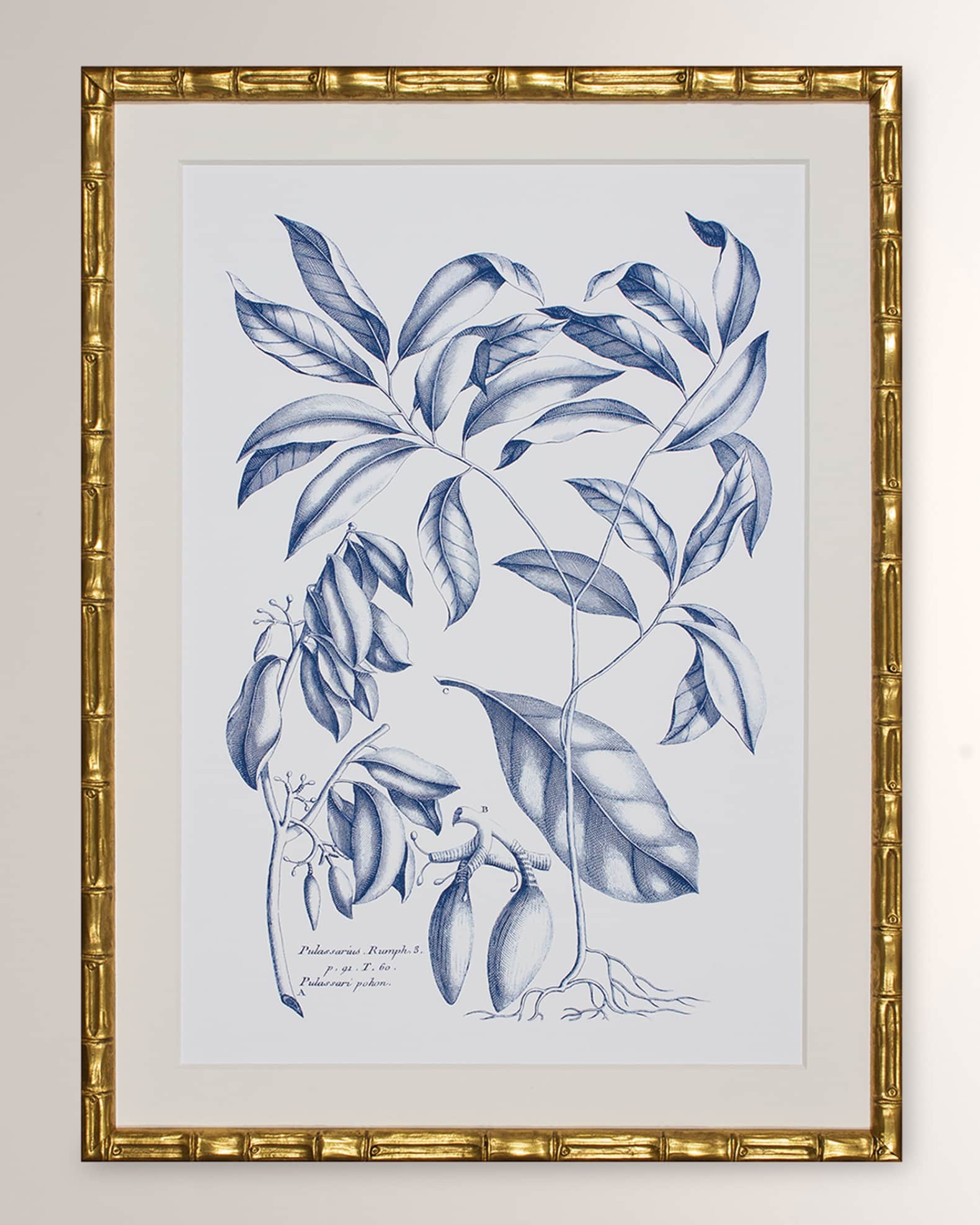 Shadow Catchers "Navy & Linen I" Framed Giclee