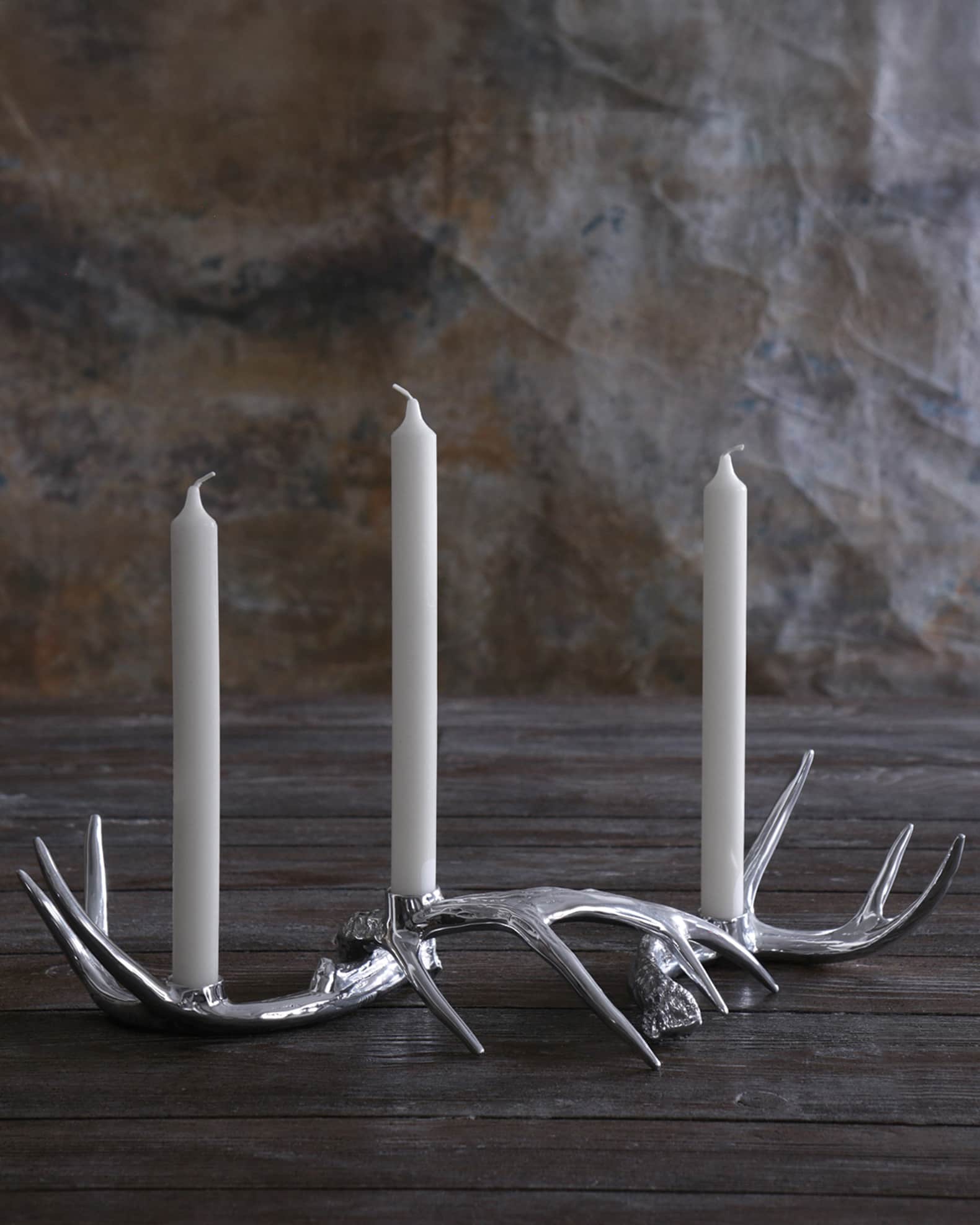 Beatriz Ball WESTERN Antler Candlestick, Set of 3