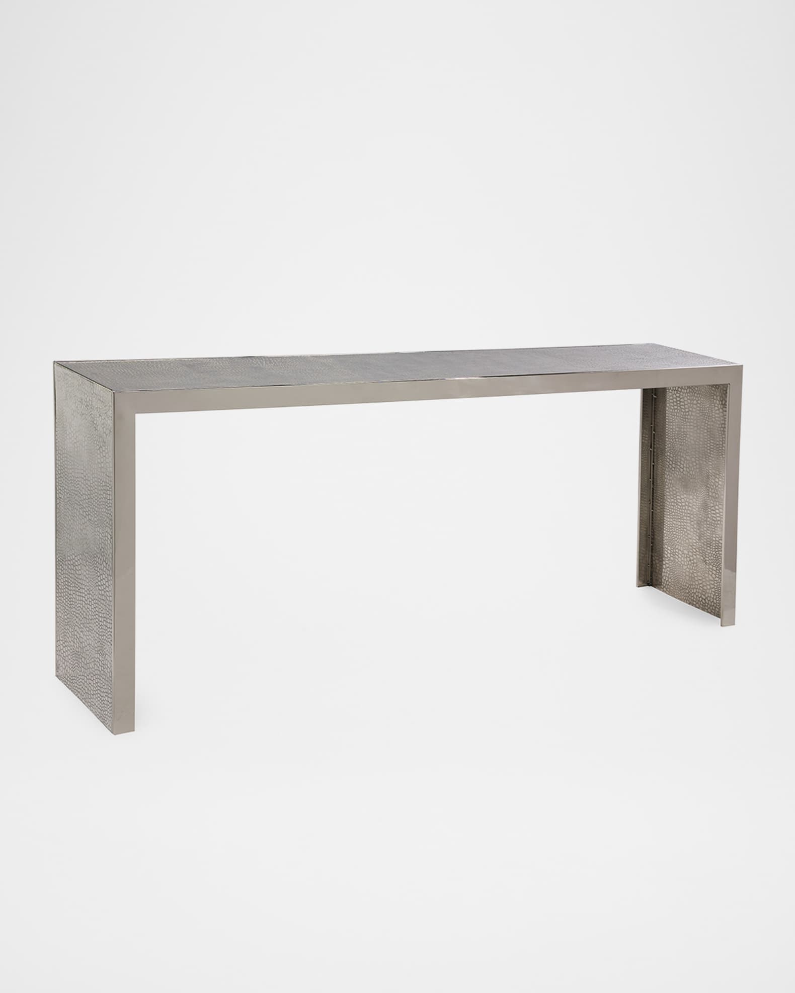 John-Richard Collection Silver Serpent Console Table, Large
