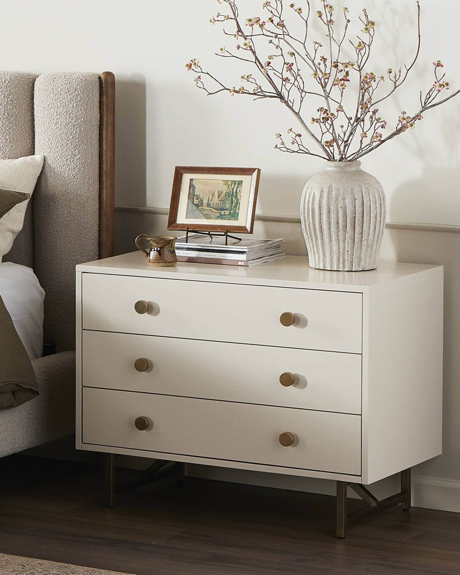 Four Hands Van 3-Drawer Nightstand | Horchow