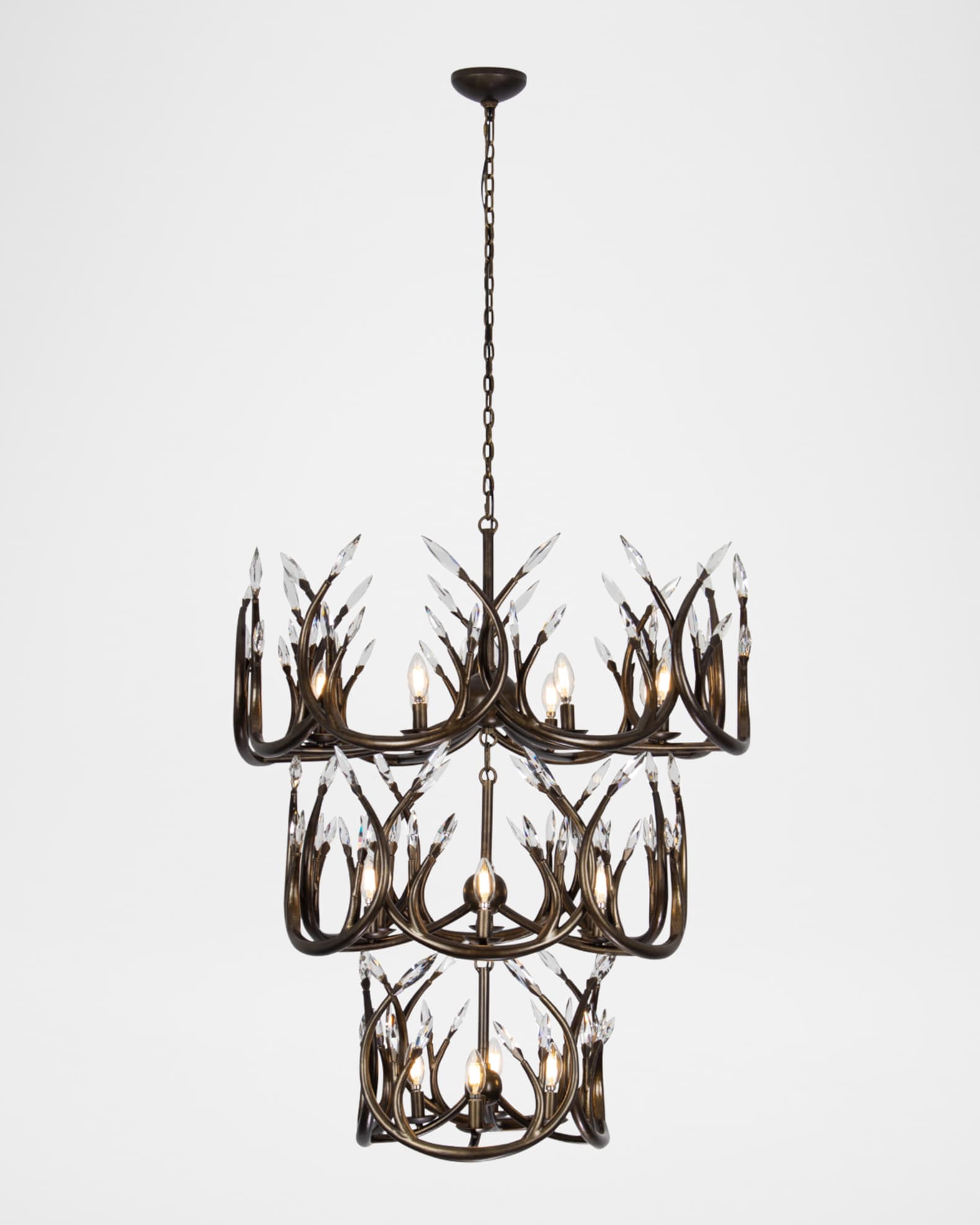 Allegri Crystal by Kalco Lighting Chalet 41" 18-Light Chandelier