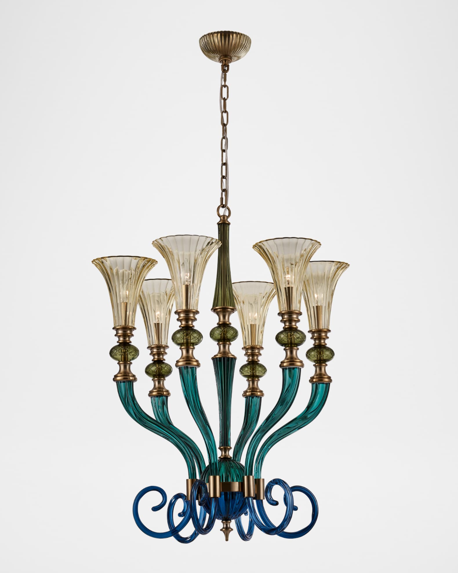 Allegri Crystal by Kalco Lighting Tinta 28" 6-Light Chandelier