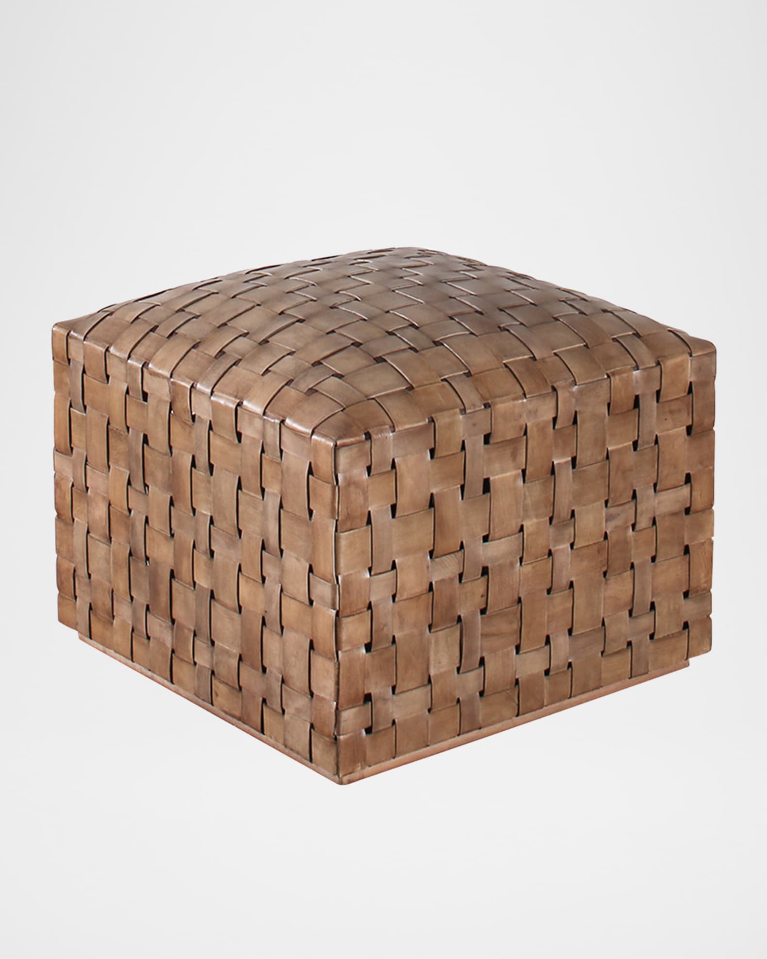 Peninsula Home Collection Gramercy Leather Ottoman