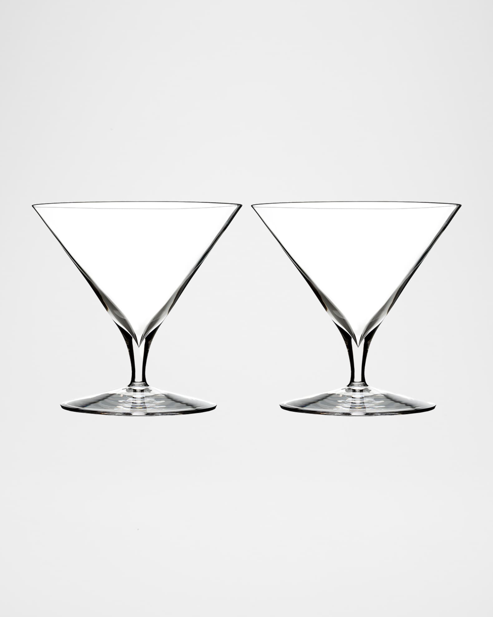 Set of 2 Crystal Martini Glasses