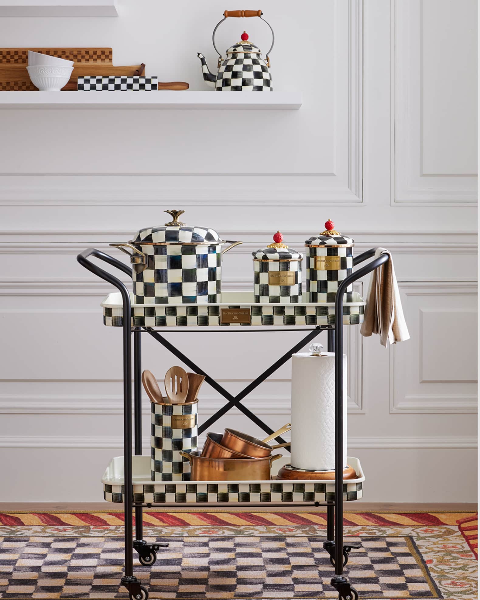 MacKenzie Childs Courtly Check Utensil Holder Horchow