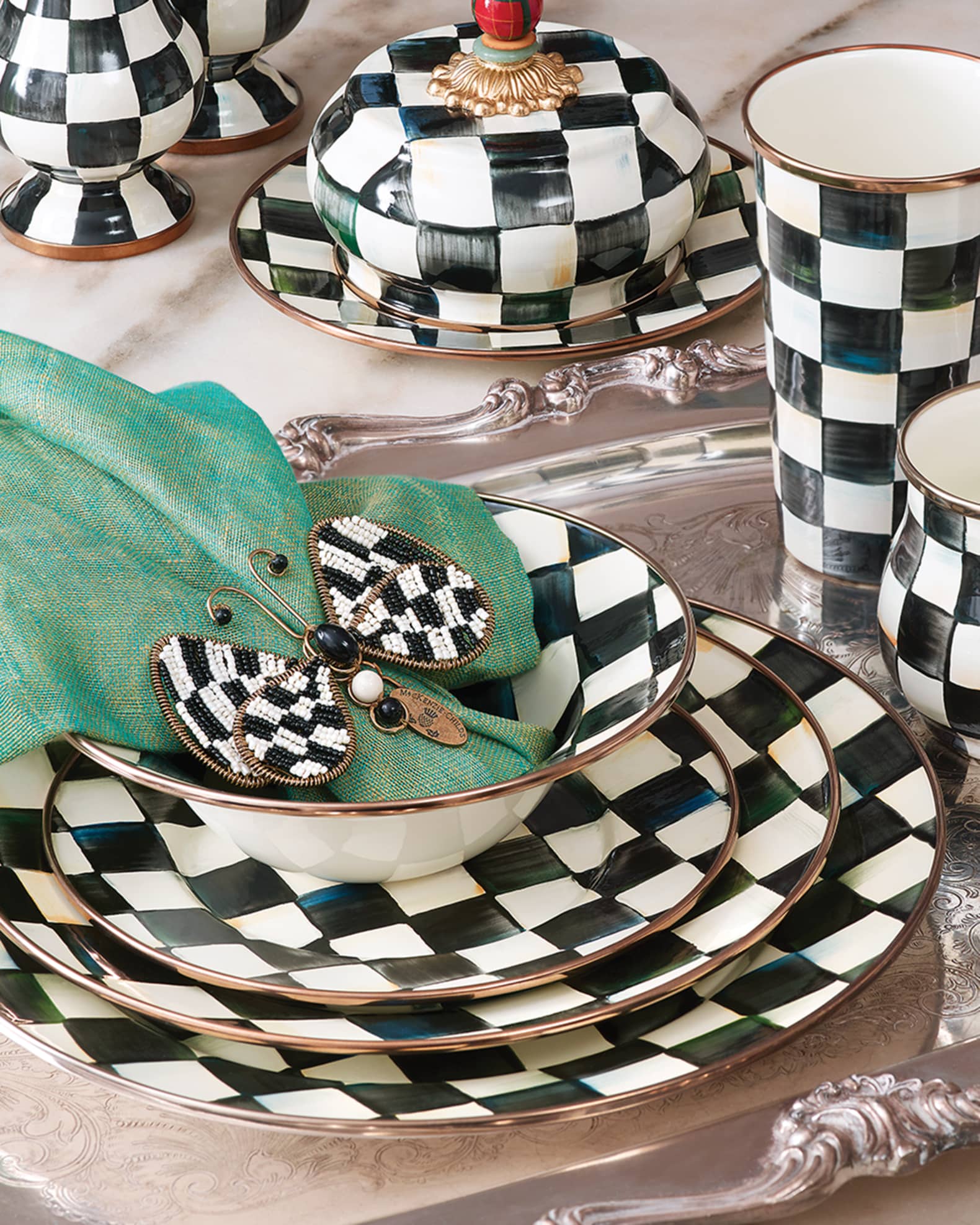 MacKenzie-Childs Courtly Check Charger Plate | Horchow