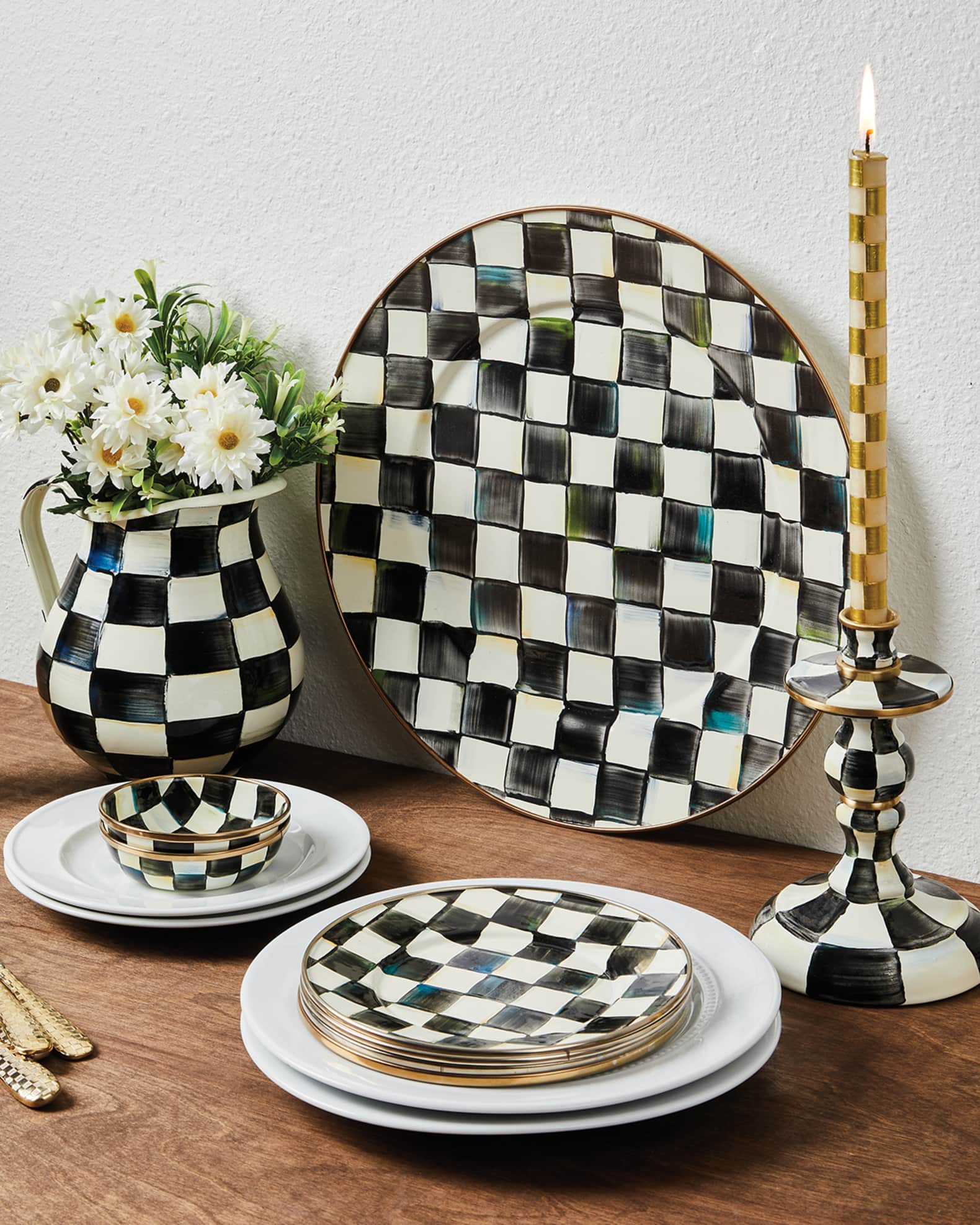 MacKenzie-Childs Courtly Check Enamel Serving Platter | Horchow