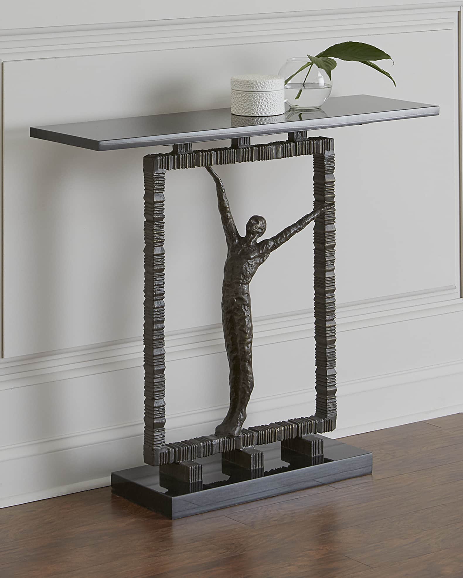 Global Views Bronze Statuesque Console Table Horchow