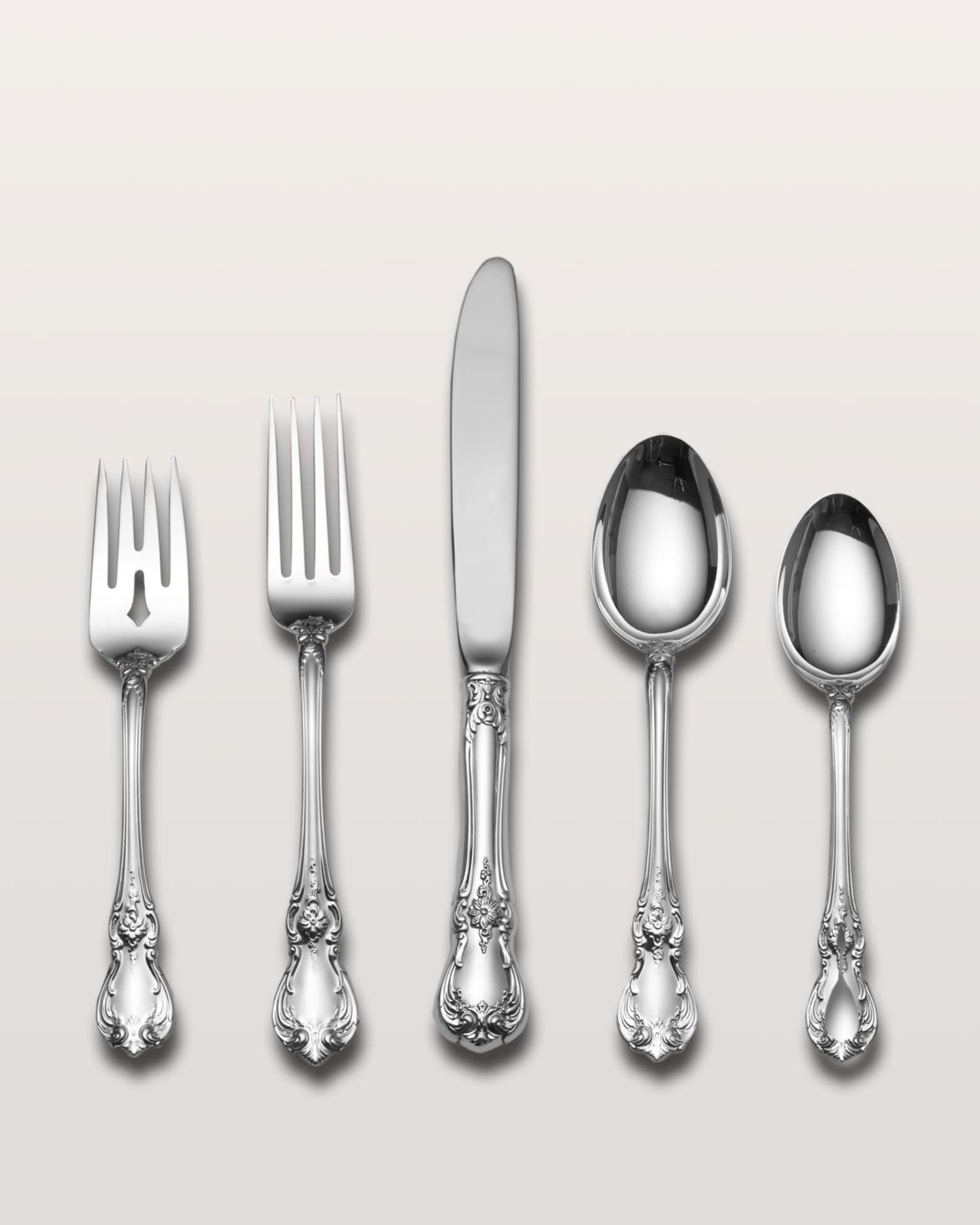 Towle Silversmiths 5 Piece Old Master Sterling Silver Flatware