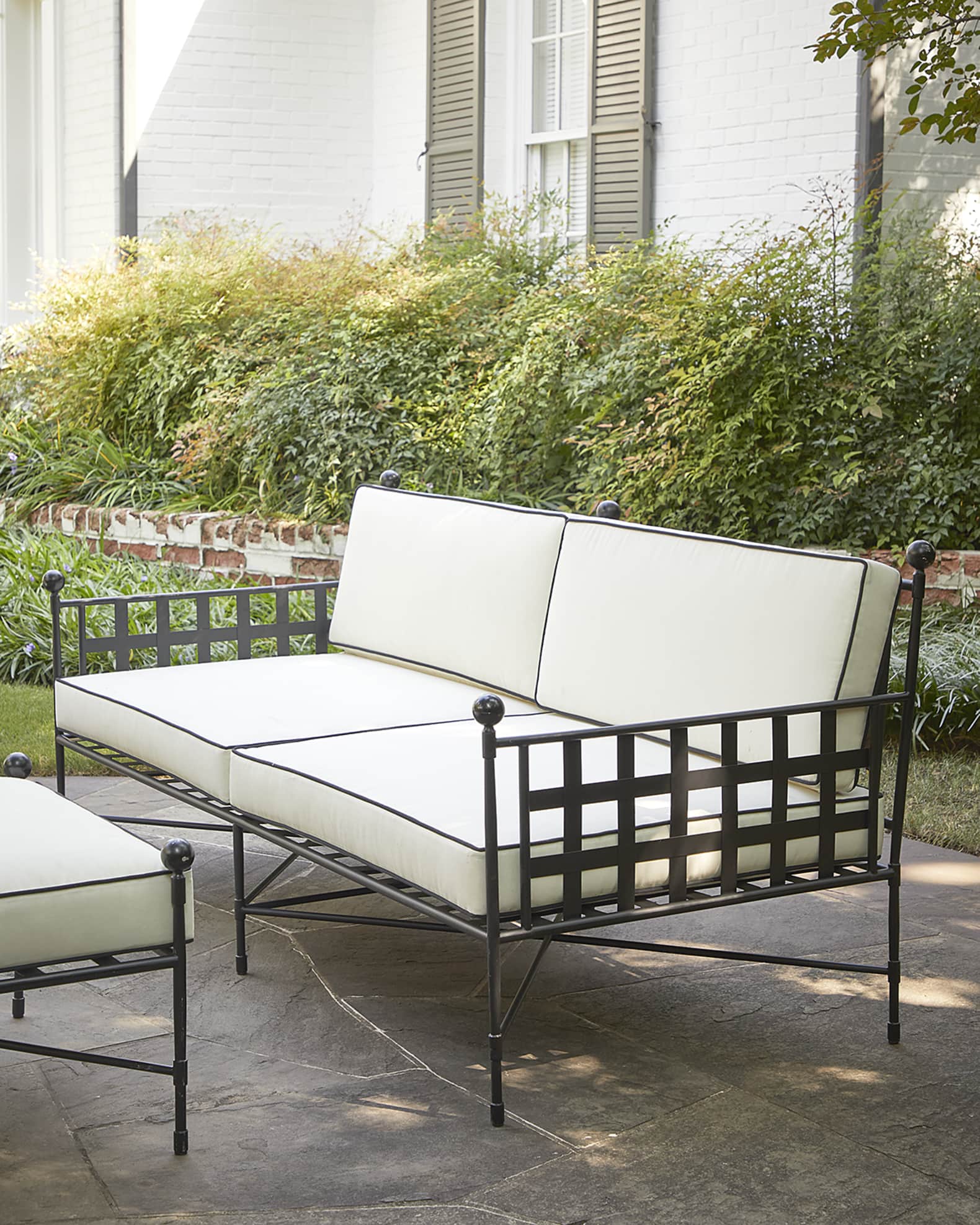 White patio sofa top