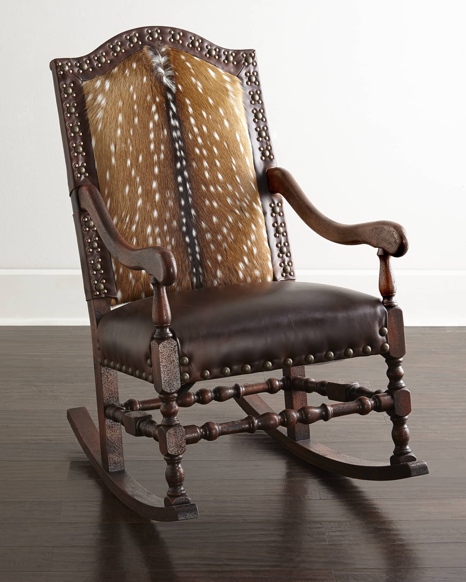 Old Hickory Tannery Jefferson Leather Rocking Chair